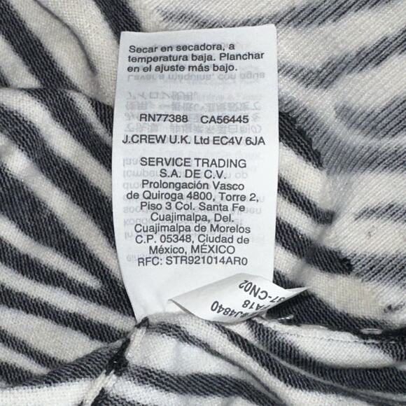 J.Crew Women’s Zebra Print Button-Front Cardigan Sweater Size XL Black White - Picture 6 of 9